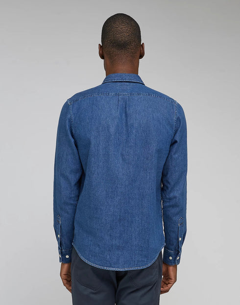 Lee Men's Button Down Shirt In Mid Stone